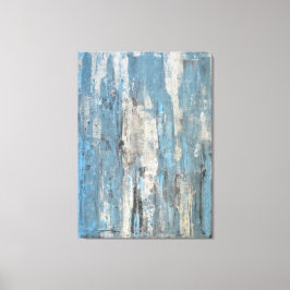 Impressão Em Tela Azul e Abstrato Cinza