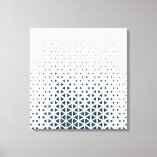 Impressão Em Tela Azul e branco simples