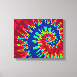 Impressão Em Tela Azul Escuro e Vermelho Coluna 14"x11" Art
