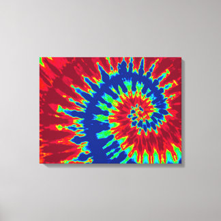 Impressão Em Tela Azul Escuro e Vermelho Coluna 24"x18" Art