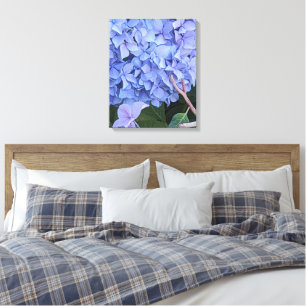 Impressão Em Tela Azul Mophead Hydrangea Flor Bloom
