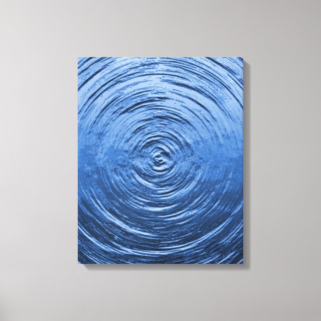 Impressão Em Tela Azul-ondulação de água (Frente)