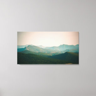 Impressão Em Tela Azul pelas montanhas