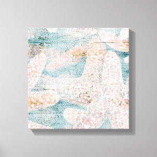 Impressão Em Tela Azul rústico da cerceta da estrela do mar