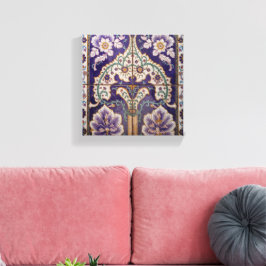 Impressão Em Tela Azulejo Roxo Jardim