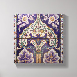 Impressão Em Tela Azulejo Roxo Jardim