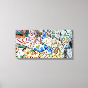 Impressão Em Tela Azulejos do mosaico Guell Park