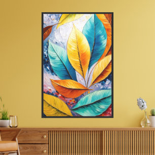 Impressão Em Tela Azure Dreamscape Pintura Celestial Folha