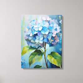 Impressão Em Tela Azure Elegance: Hydrangea in Bloom