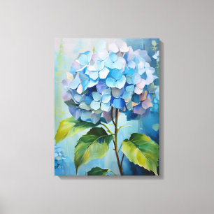 Impressão Em Tela Azure Elegance: Hydrangea in Bloom