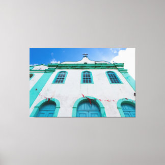 Impressão Em Tela Azure Spirit: Colonial Facade of Nilo Peçanha