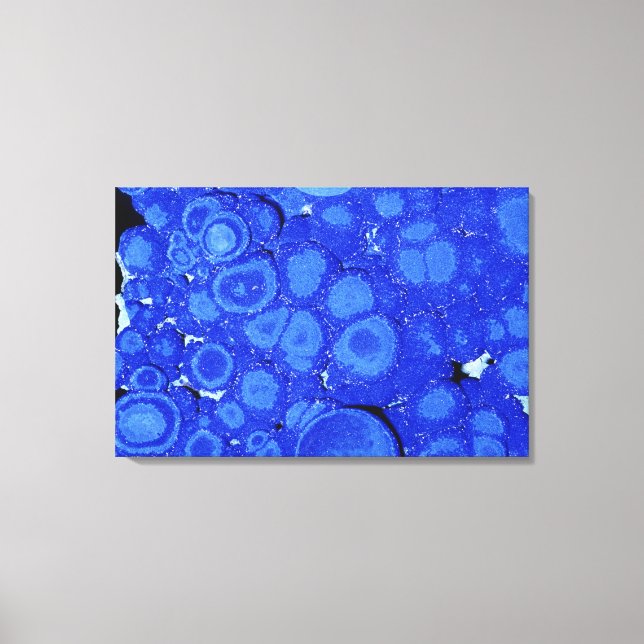 Impressão Em Tela Azurite, minério de cobre, Arizona, EUA (Frente)