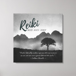 Impressão Em Tela B&W Reiki Master Yoga Mediador Cotações
