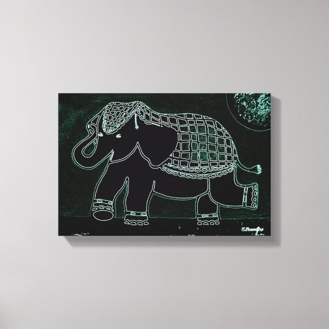 Impressão Em Tela "Baby Elephant" Art Design (Frente)
