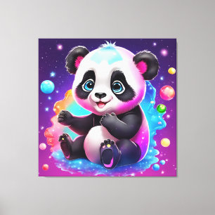 Impressão Em Tela Baby Panda