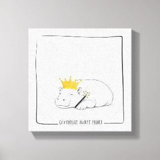 Impressão Em Tela Baby Pygmy Hippo-Goodnight Sweet Prince