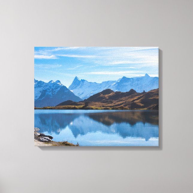 Impressão Em Tela Bachalpsee Lake Mountain Modern (Frente)