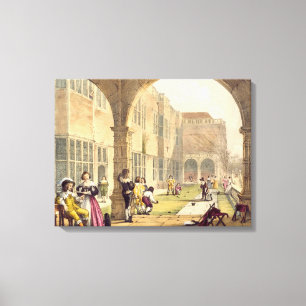 Impressão Em Tela Bacias no terraço em Bramshill em 1600, 'de A