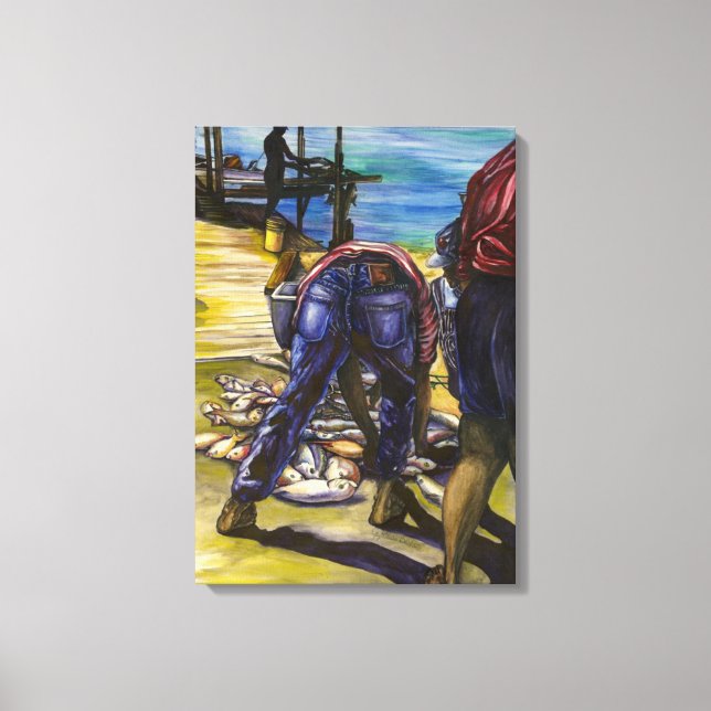 Impressão Em Tela Bahamas de captura da manhã (Frente)