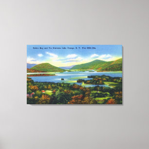 Impressão Em Tela Baía De Bolton, Estreitos, Vista De Montanhas De C