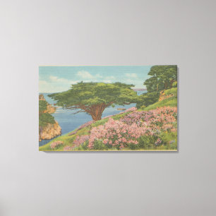 Impressão Em Tela Baía de Carmel, CA - vista "da árvore do veteran