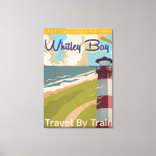 Impressão Em Tela Baía de Whitley, poster norte das viagens vintage