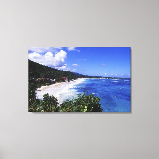 Impressão Em Tela Baía Longa, Port Antonio, Jamaica (Frente)