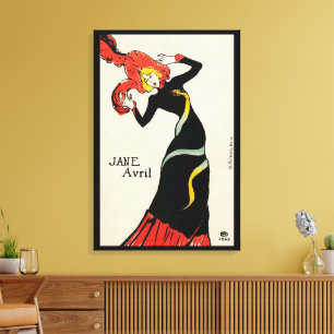 Impressão Em Tela Bailarina Art Nouveau Jane Avril por Toulouse Laut
