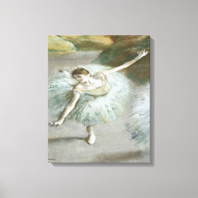 Impressão Em Tela Bailarina em Verde de Edgar Degas  (Frente)