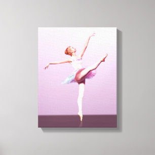 Impressão Em Tela Bailarina no rosa e na lavanda