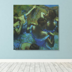 Impressão Em Tela Bailarinas Azuis de Edgar Degas, Impressionismo An