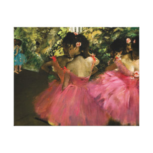 Impressão Em Tela Bailarinas no rosa por Edgar Degas