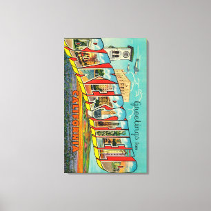 Impressão Em Tela Bakersfield, Califórnia - Cenas com Letras Grandes