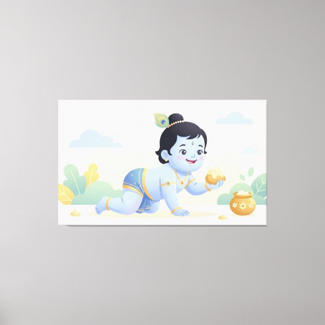 Impressão Em Tela Bal Krishna (Frente)