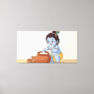 Impressão Em Tela Bal Krishna