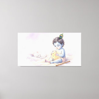 Impressão Em Tela Bal Krishna