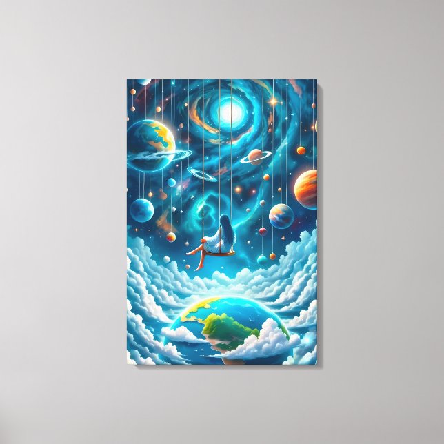 Impressão Em Tela Balanço Celestial: Sonhando Acima da Terra Impress (Frente)