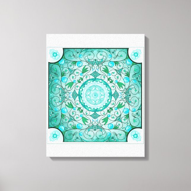 Impressão Em Tela Balanço da Natureza Curando Mandala (Frente)