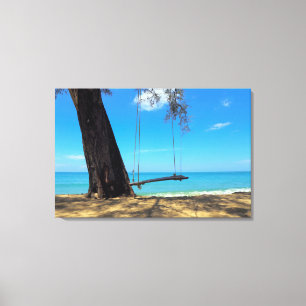 Impressão Em Tela Balanços & árvore na areia