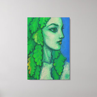 Impressão Em Tela Balanis, dryad, folhas verdes, deusa da floresta,