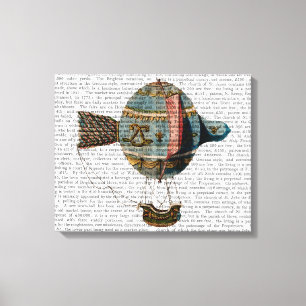 Impressão Em Tela Balão De Ar Quente Com Folha De Cauda