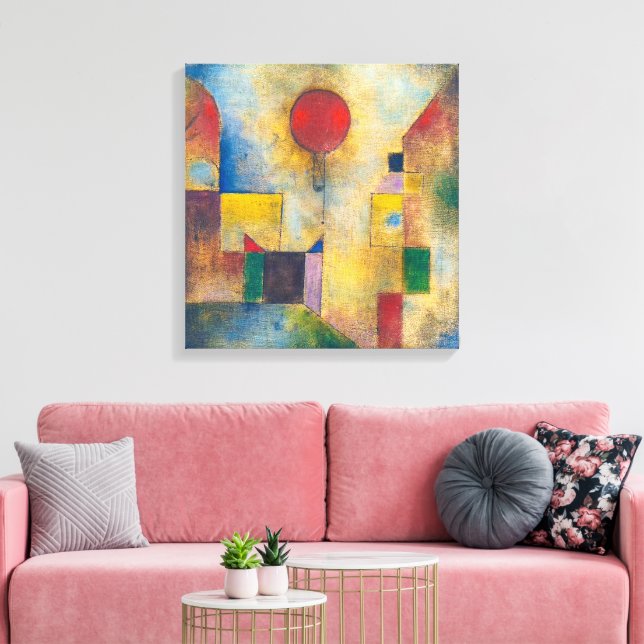 Impressão Em Tela Balão Vermelho | Paul Klee | (Insitu(Sala de estar))