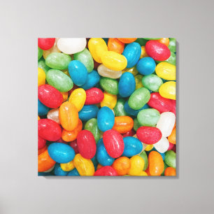 Impressão Em Tela Balas Jelly Bean Coloridas