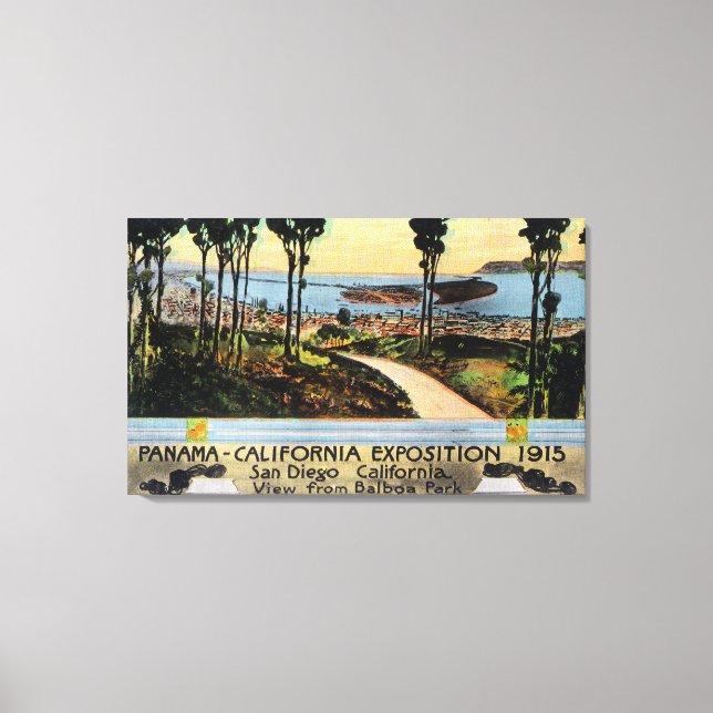 Impressão Em Tela Balboa Park View of City, Panamá-CA Expo (Frente)