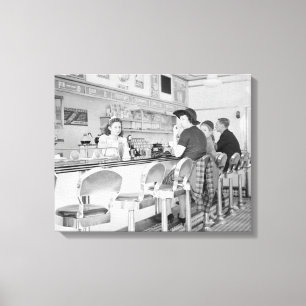 Impressão Em Tela Balcão de Lanche, 1941
