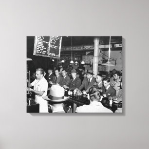 Impressão Em Tela Balcão de Lanche do Pete, 1950