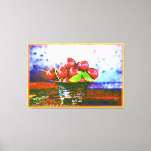 Impressão Em Tela "Ball Of Cherries Fruta" Foto Bela. Compre agora