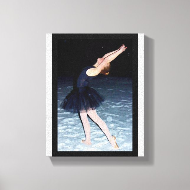 Impressão Em Tela Ballerina na neve - (Frente)