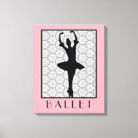 Ballerina Silhouette em um padrão de Heart Mandala