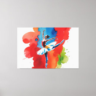 Impressão Em Tela Ballet con la fuerza expresiva del arte abstracto 